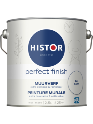 Histor Perfect Finish Muurverf Mat - Ral 9003 - 2,5 liter