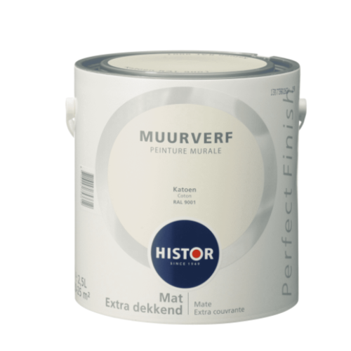 Histor Perfect Finish Muurverf Mat - Ral 9001 - 2,5 liter Histor Perfect Finish Muurverf Mat - Ral 9001 - 2,5 liter