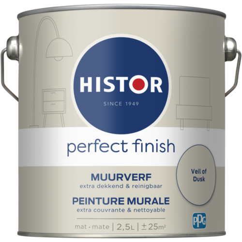 Histor Perfect Finish Muurverf Mat - Veil of Dusk - 2,5 liter Histor Perfect Finish Muurverf Mat - Veil of Dusk - 2,5 liter