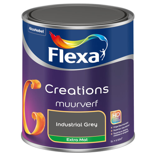 Flexa Creations Muurverf Extra Mat - Industrial Grey Flexa Creations Muurverf Extra Mat - Industrial Grey