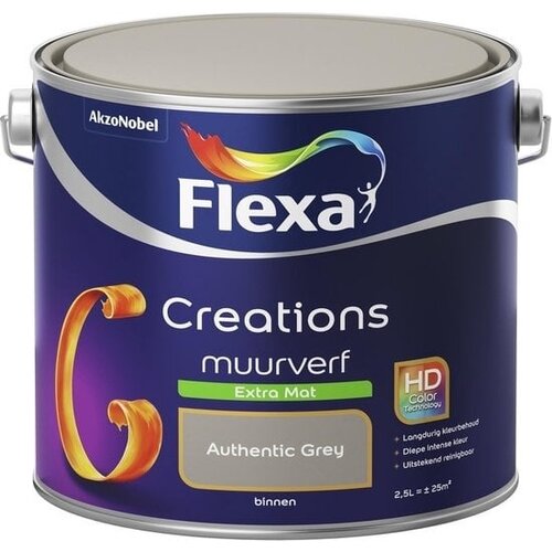 Flexa Creations Muurverf Extra Mat - Authentic Grey Flexa Creations Muurverf Extra Mat - Authentic Grey