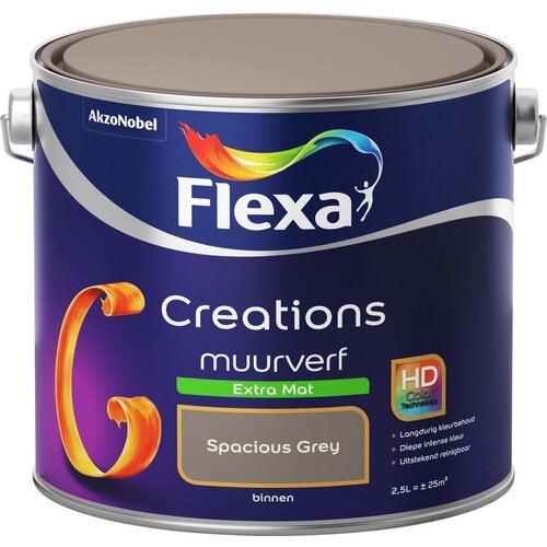 Flexa Creations Muurverf Extra Mat - Spacious Grey Flexa Creations Muurverf Extra Mat - Spacious Grey