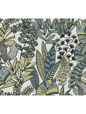 AS Creation Antigua - Wit - Planten Behang - 390951 AS Creation Antigua - Wit - Planten Behang - 390951