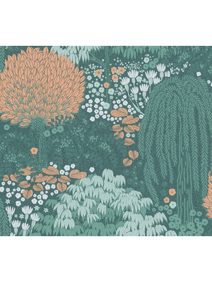 Livingwalls Famous Garden - Petrol - Floraal - 393503