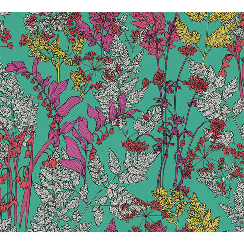 Architects Paper Floral Impression - Groen - Bloemrijk - 377516