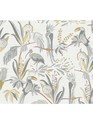 Livingwalls House of Turnowsky - Grijs - Jungle Behang - 388984