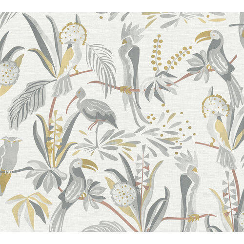 Livingwalls House of Turnowsky - Grijs - Jungle Behang - 388984