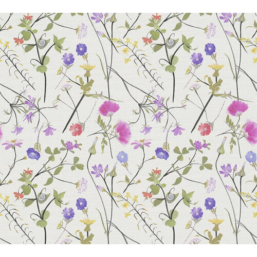 Livingwalls House of Turnowsky - Wit - Planten Behang - 389011