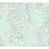 Livingwalls House of Turnowsky - Turquoise - Jungle Behang - 389054