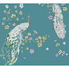 Livingwalls House of Turnowsky - Turquoise - Floral - 389062