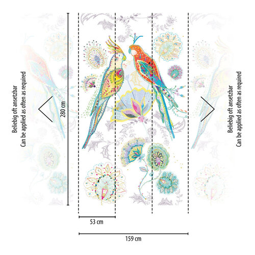 Livingwalls House of Turnowsky - Wit - Floral - 389111