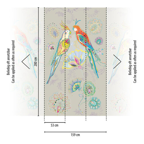 Livingwalls House of Turnowsky - Beige - Floral - 389112