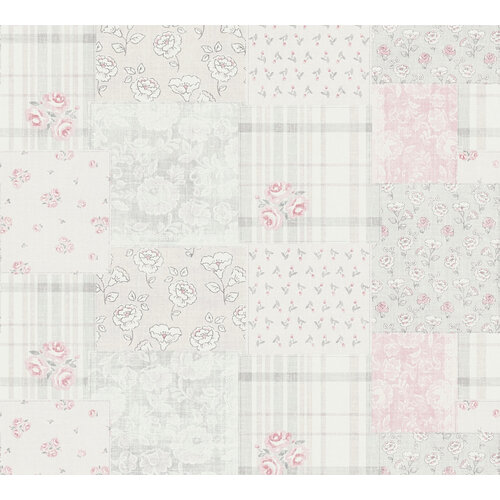AS Creation Maison Charme - Grijs - Patchwork - 390663