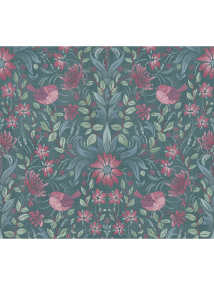 AS Creation Maison Charme - Donker Groen - Vogel - 390754