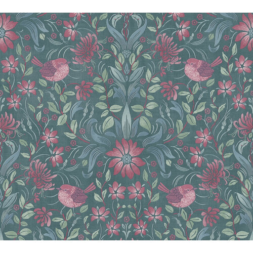 AS Creation Maison Charme - Donker Groen - Vogel - 390754