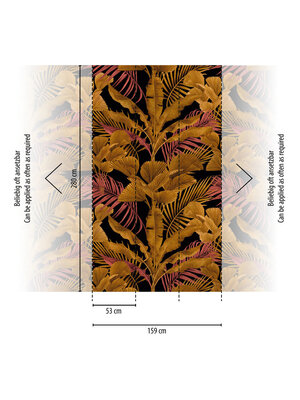 Livingwalls Metropolitan Stories. Travel Stories - Zwart - Planten Behang - 391853