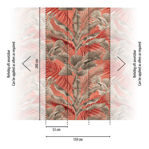 Livingwalls Metropolitan Stories. Travel Stories - Rose - Planten Behang - 391854