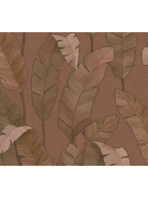 Livingwalls Metropolitan Stories. Travel Stories - Rood Bruin - Floral - 392181