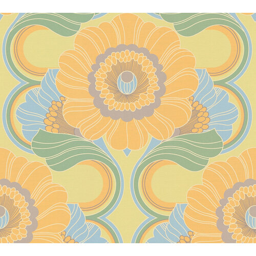 AS Creation Retro Chic - Blauw - Retro - 395301 AS Creation Retro Chic - Blauw - Retro - 395301
