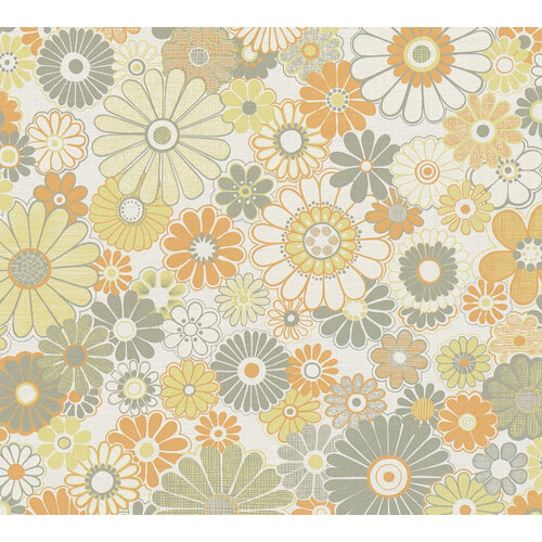 AS Creation Retro Chic - Oranje - Retro - 395353