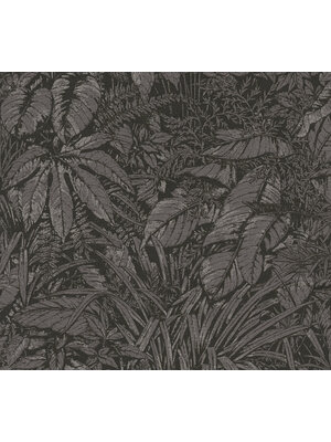 Livingwalls Smart Surfaces - Zwart - Floraal - 395606