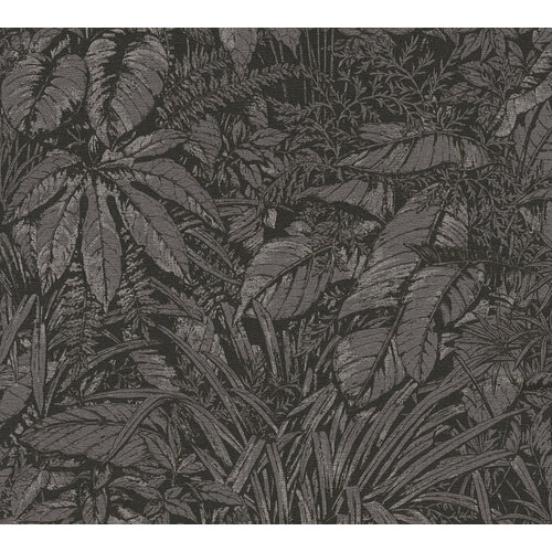 Livingwalls Smart Surfaces - Zwart - Floraal - 395606