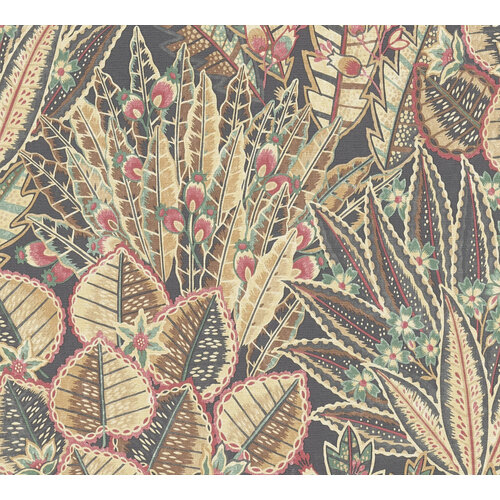 Livingwalls Stories of Life - Zwart - Planten - 396531 Livingwalls Stories of Life - Zwart - Planten - 396531