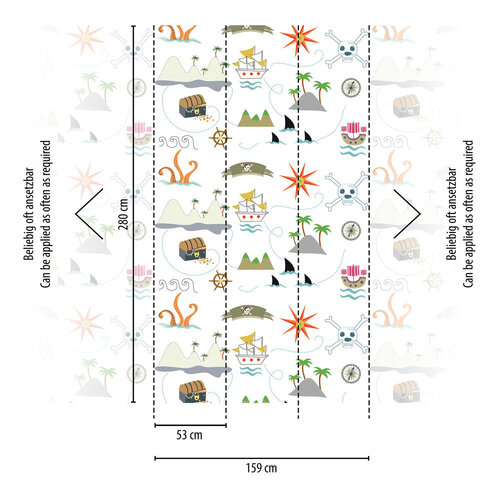 Livingwalls The Wall II - Bont - Piraten - 391921