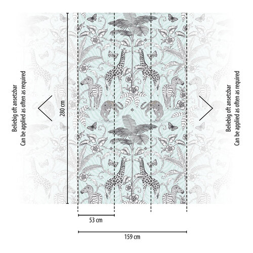 Livingwalls The Wall II - Zwart - Safari - 392051