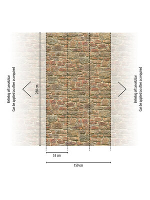 Livingwalls The Wall II - Oranje - Steenlook - 393181