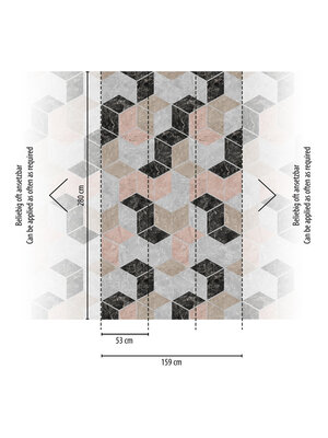 Livingwalls The Wall II - Grijs - 3D - 393191