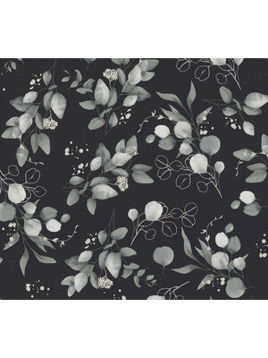 AS Creation Pure Elegance - Zwart - Blätter - 397685 AS Creation Pure Elegance - Zwart - Blätter - 397685