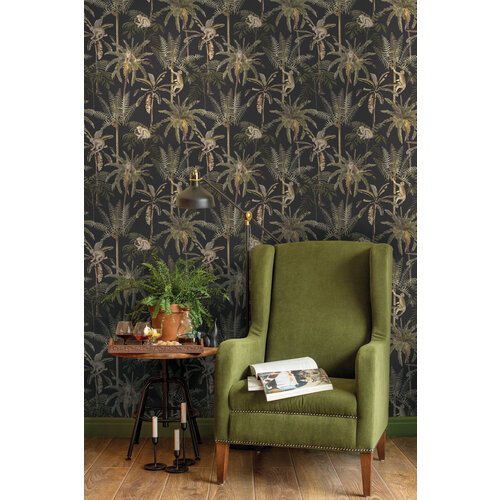 Dutch Wallcoverings Arboretum - Ateles Charcoal - Antraciet