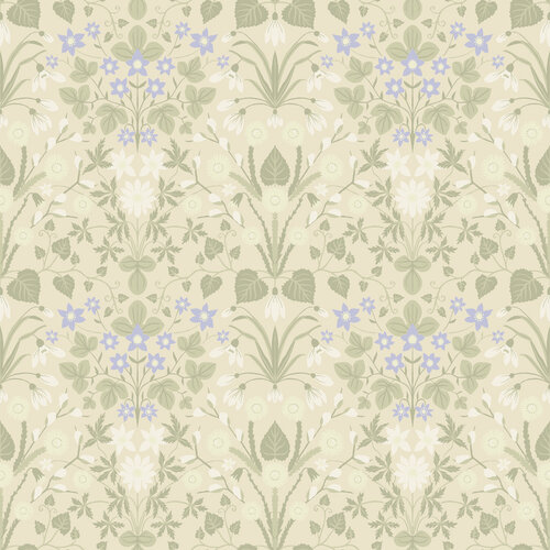 Dutch Wallcoverings Langenas - Varblommor - Beige