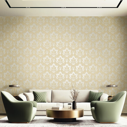Dutch Wallcoverings New Tekko Medaillon - Beige Dutch Wallcoverings New Tekko Medaillon - Beige