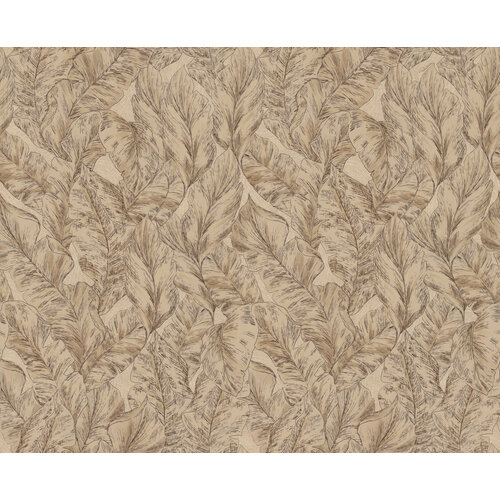 Dutch Wallcoverings Roberto Cavalli 9 - Bladeren - Beige