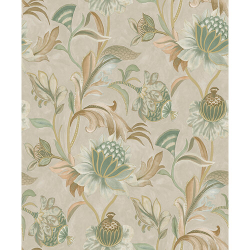 Dutch Wallcoverings Arabesque - Cecelia Beige Green - Beige/Groen