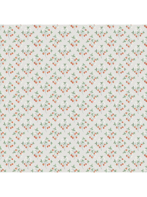 Dutch Wallcoverings FC Rosenlycka- Strawberries Beige/Red - 43123