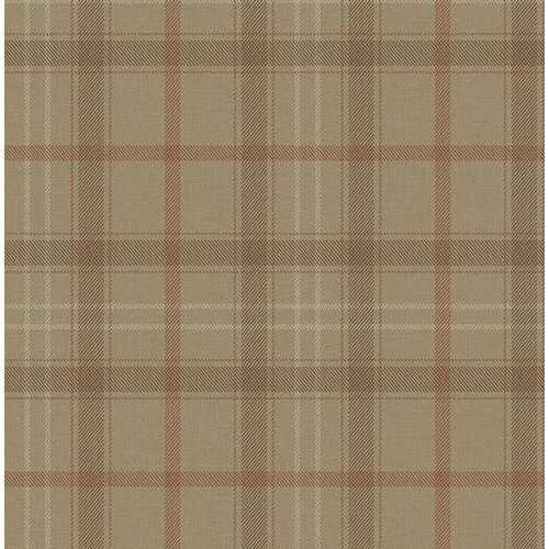Dutch Wallcoverings Sauvage Ruit - Beige/Rood