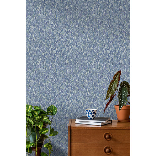 Dutch Wallcoverings Amazonia - Saram Texture Navy - Blauw