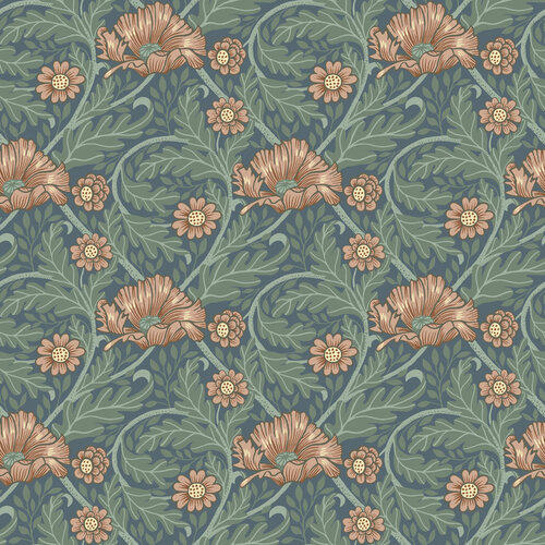 Dutch Wallcoverings Angas - Esther Blue - Blauw