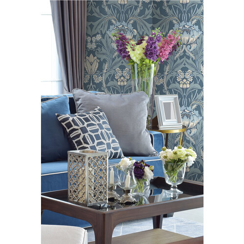 Dutch Wallcoverings British Heritage Bloem - Blauw
