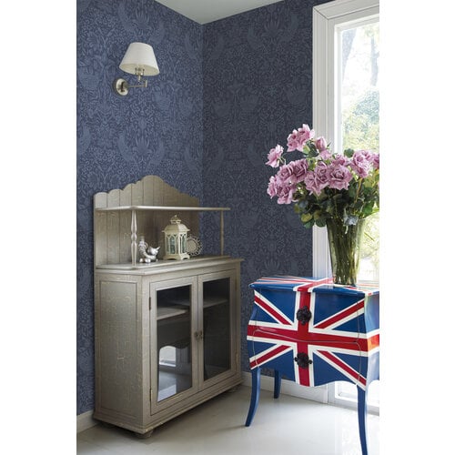 Dutch Wallcoverings British Heritage Vogel - Blauw
