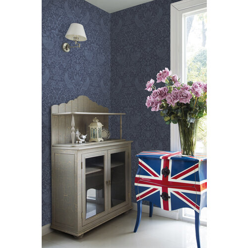 Dutch Wallcoverings British Heritage Vogel - Blauw