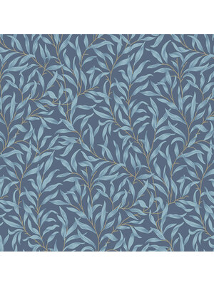 Dutch Wallcoverings FC British Heritage blaadjes blauw - KT20912