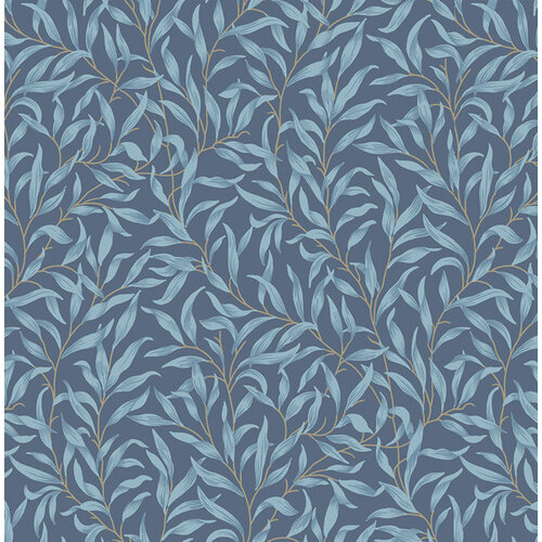 Dutch Wallcoverings British Heritage Blaadjes - Blauw