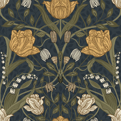 Dutch Wallcoverings Gronhaga - Filippa Blue - Blauw