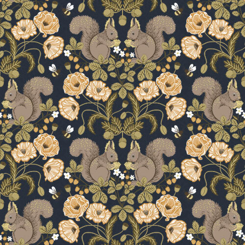 Dutch Wallcoverings Gronhaga - Kurre Dark Blue - Blauw