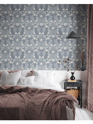 Dutch Wallcoverings Klara & Tove - Äng Blue - Blauw