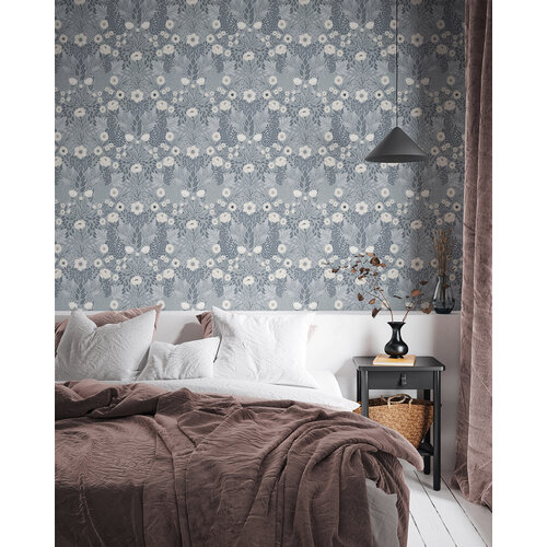 Dutch Wallcoverings Klara & Tove - Äng Blue - Blauw